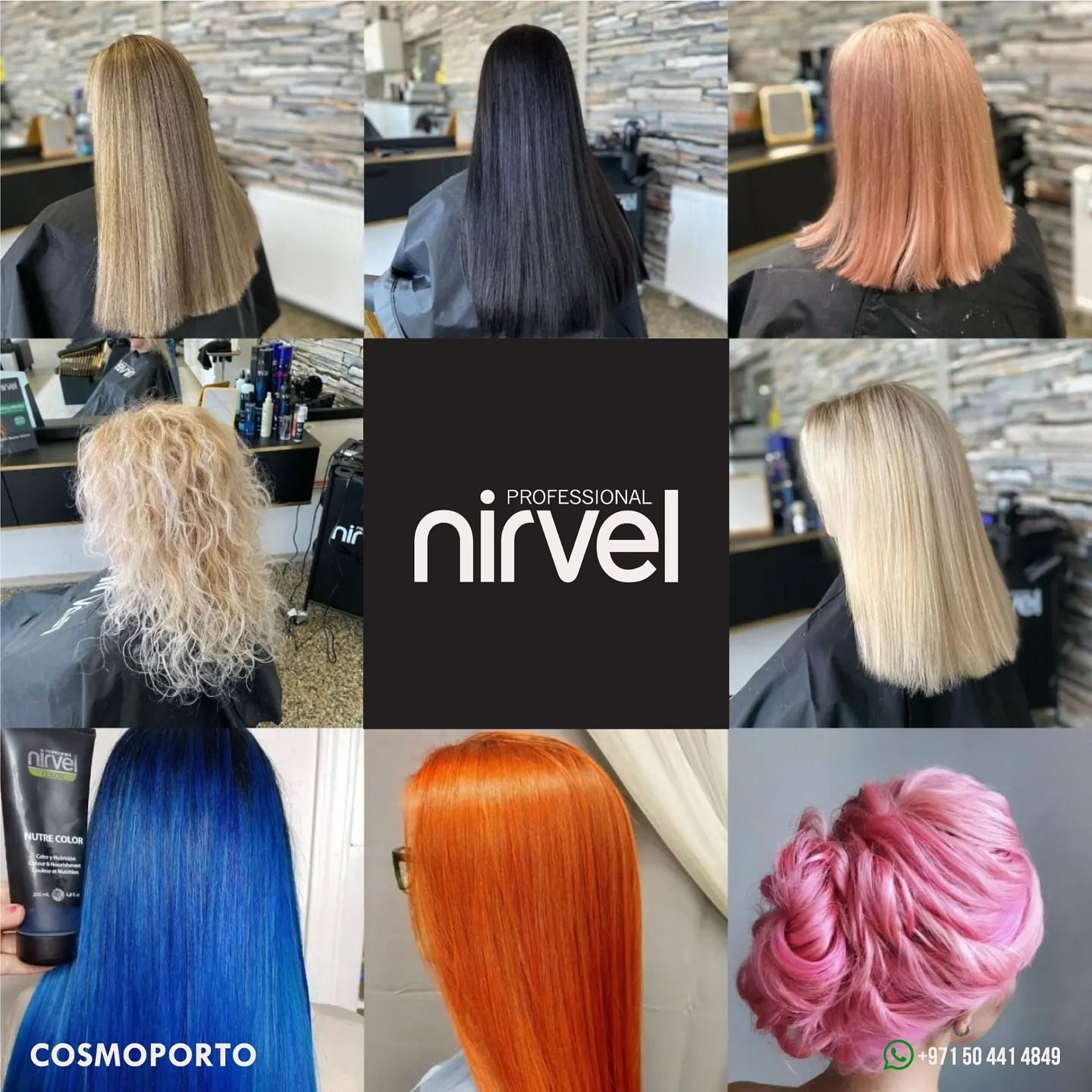  nirvel professional uae, professional hair color, cosmoporto uae 