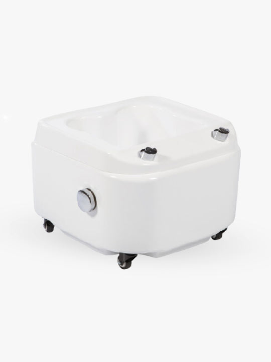 Foot basin with wheels -white,cosmoporto