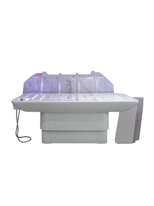 Wet Table Bed with white metal structure,cosmoporto